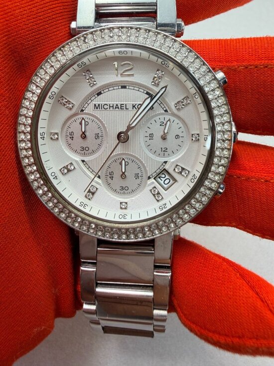 Michael Kors Accessories - Michael Kors MK5353 Womens Silver Stainless Steel Analog Dial Wrist Watch Works